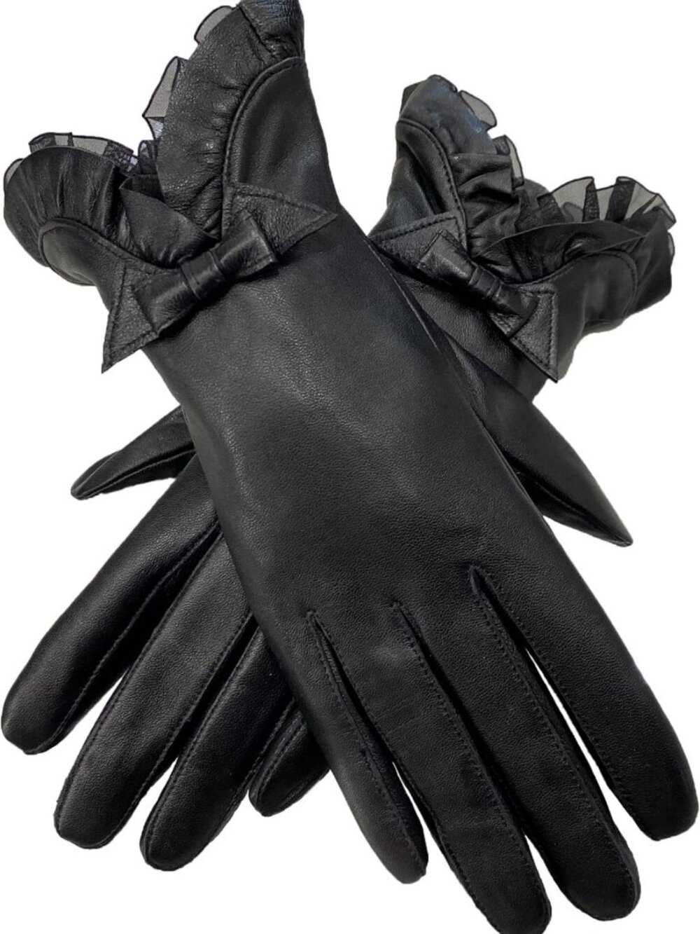 Cozy Sheepskin Leather Winter Gloves for Women - Warm Cashmere, Touchscreen
